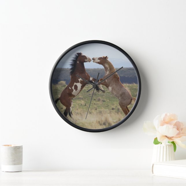 Reloj Fighting Stallions, Steens Mountains, Oregon (Hogar)