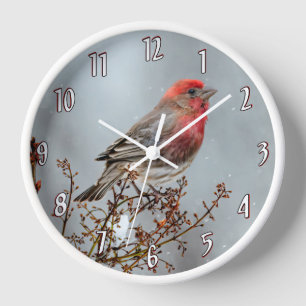 Reloj Finca de casa en nieve - Fotografía original