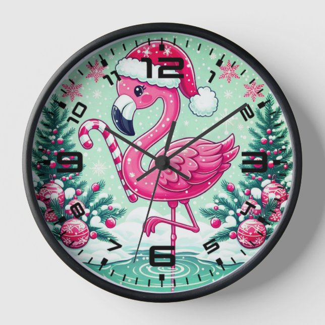 Reloj Flamenco de Navidad Clipart de Sublimación-10424 (Anverso)