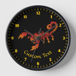 Reloj Flames Scorpion Large Clock