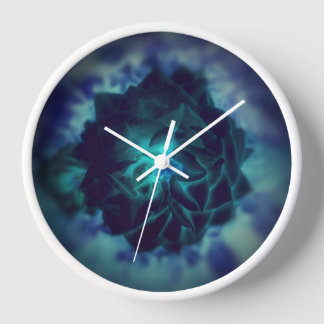 Reloj Flor azul profunda