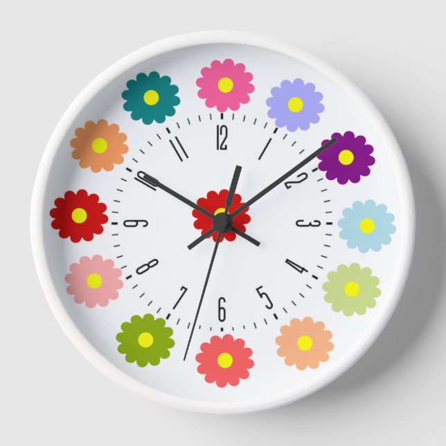 Reloj Flor colorida (Anverso)