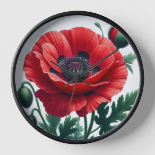 Reloj Flor de adormidera roja