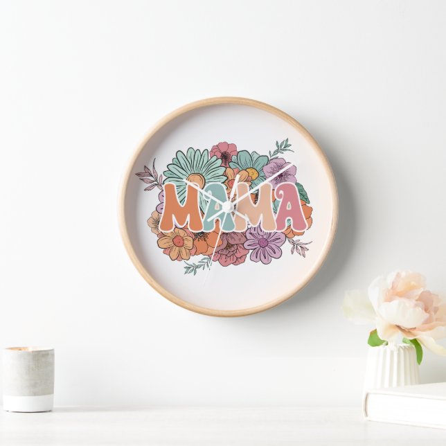 Reloj Flor de flores silvestres en el día de la madre (Hogar)