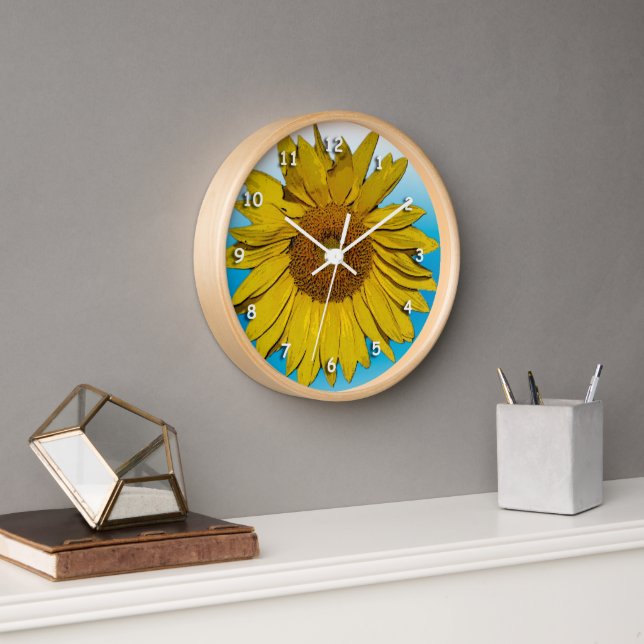 Reloj - Flor de girasol (Oficina)