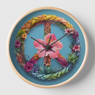 Reloj Flor Paz Hibiscus Wall Clock