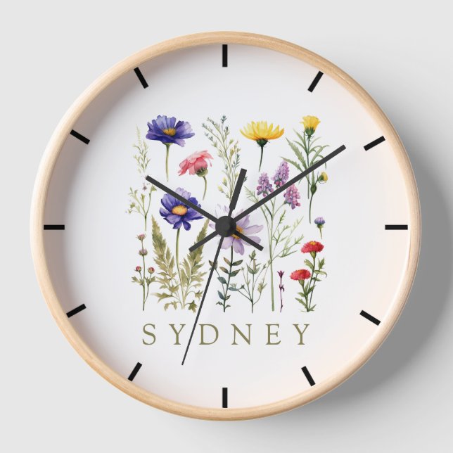 Reloj Flor silvestre moderna (Anverso)