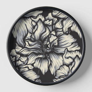 Reloj Floral Barroco Oscuro
