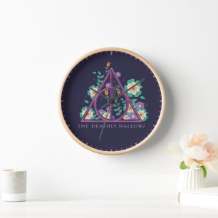 Reloj Floral Deathly Hallow Graphic