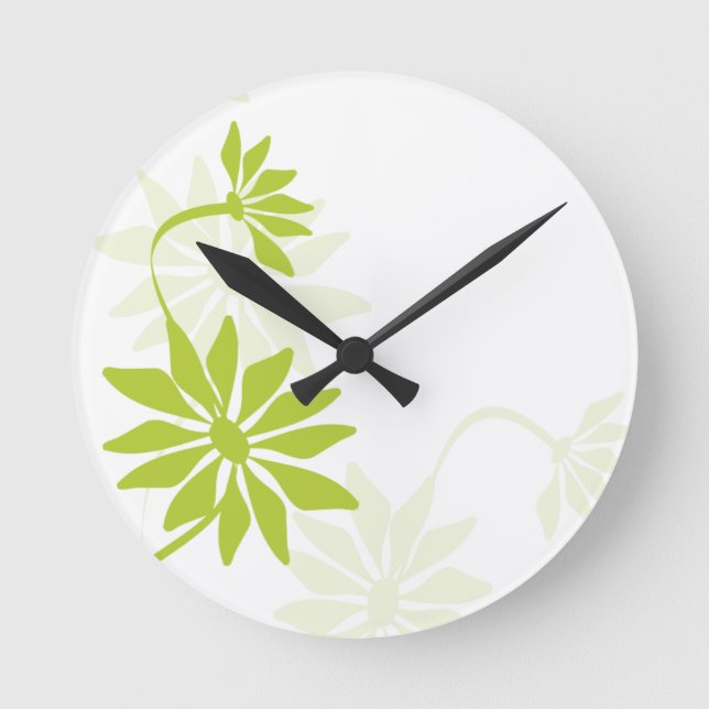 Reloj floral Fun Lime Green (Anverso)