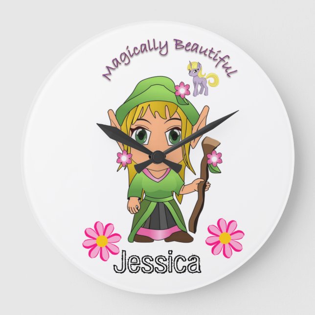 Reloj floral mágico de hadas (Anverso)