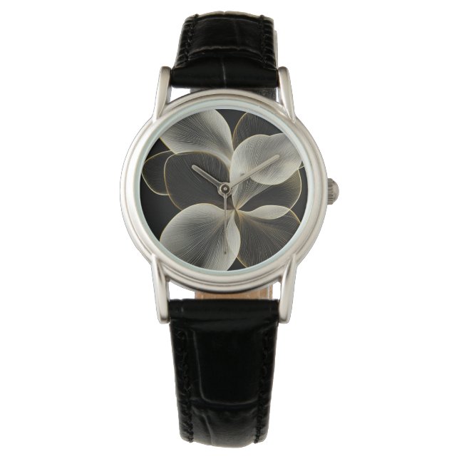Reloj floral minimalista (Anverso)