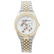 Reloj floral personalizado para mujeres