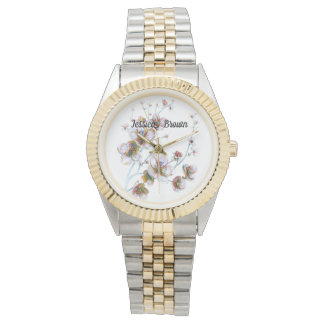 Reloj floral personalizado para mujeres