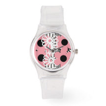 Reloj floral rosa caliente