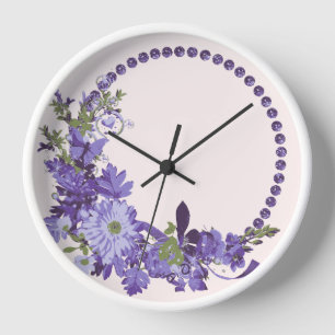 Reloj Florales Violeta  