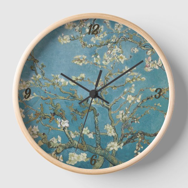Reloj Florecimiento de almendras de Vincent van Gogh (Anverso)
