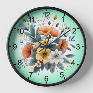 Reloj Flores Boho del Día de la Madre Clipart-61983