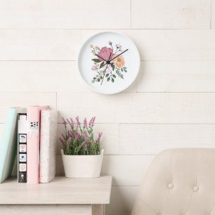 Reloj Flores de acuarela