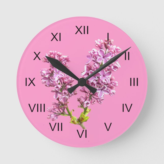 Reloj - Flores Lilac (Anverso)