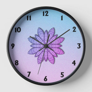 Reloj Flores moradas divertidas
