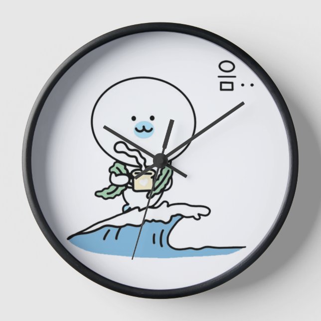 Reloj Foca con café en una ola (Anverso)
