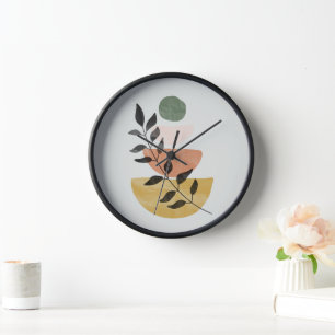 Reloj Foliage De Balance De Zen Boho En Círculos Botánic