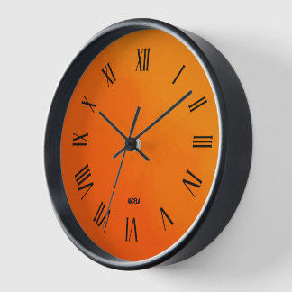 Reloj fondo de gradiente naranja