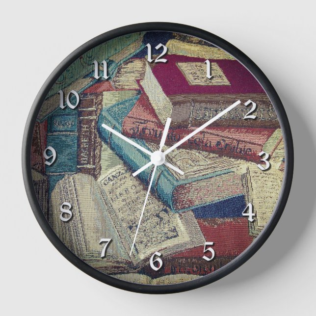 Reloj Fondo de libros de época (Anverso)