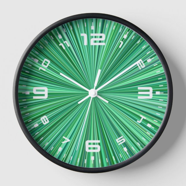 Reloj Fondo de rayas radiales azules-23156 (Anverso)