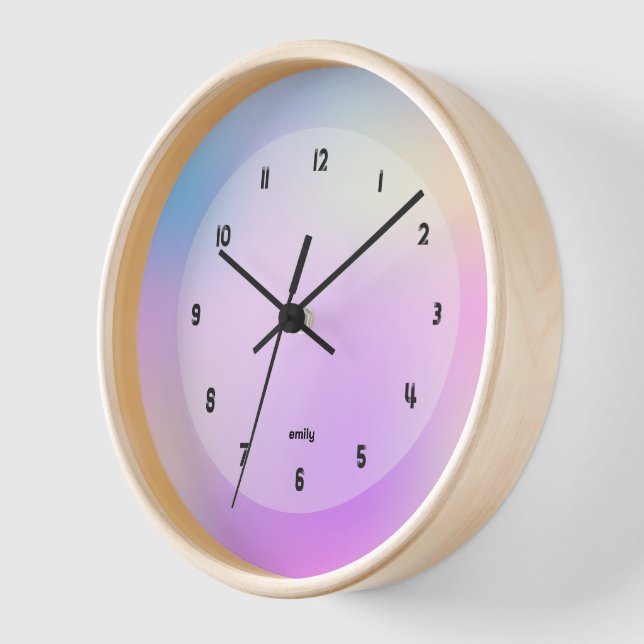 Reloj Fondo holográfico colorido (Ángulo)