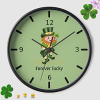 Forever Lucky Green Gnome on Light Green