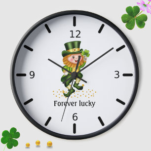 Reloj Forever Lucky Green Gnome on White