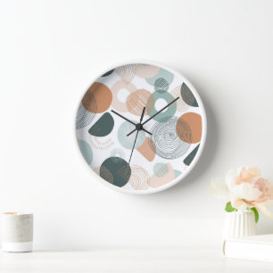 Reloj Forma de círculo abstracta elegante geométrica mod