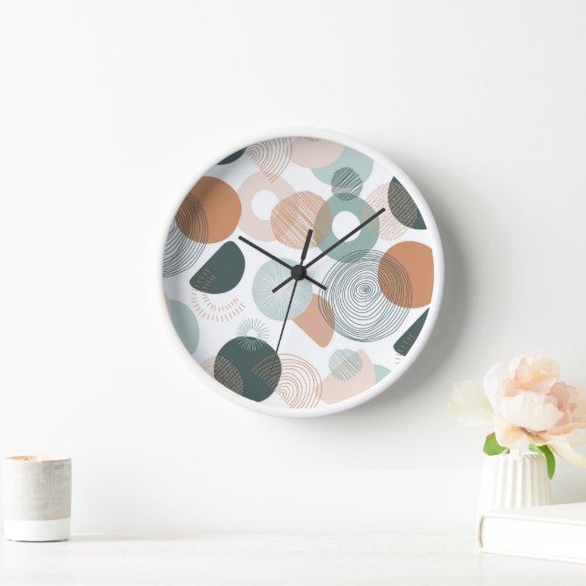 Reloj Forma de círculo abstracta elegante geométrica mod (Hogar)