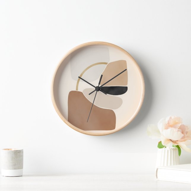 Reloj Formas abstractas neutrales | Bella Artes mínimo m (Hogar)