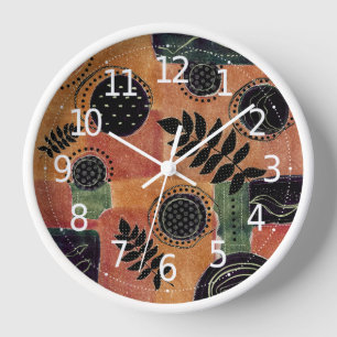 Reloj Formas y hojas de círculos geométricos abstractos 