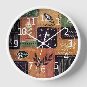 Reloj Formas y hojas de círculos geométricos abstractos