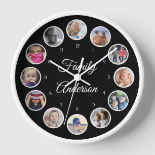 Reloj Foto de envío de nombre de familia