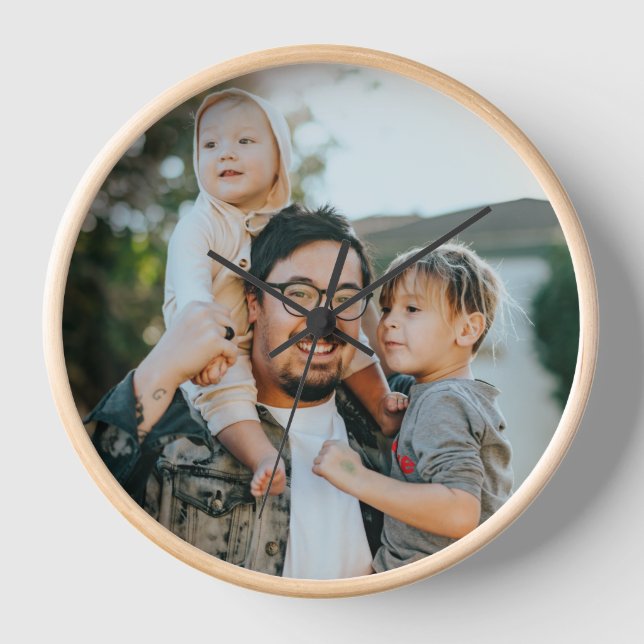 Reloj Foto de familia personalizado personalizada (Anverso)