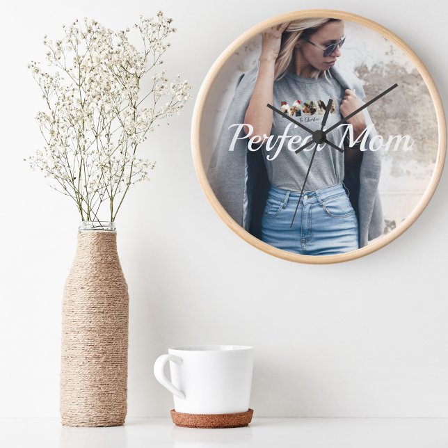 Reloj Foto de Mamá Perfecta, Simple, Personalizada  (Subido por el creador)