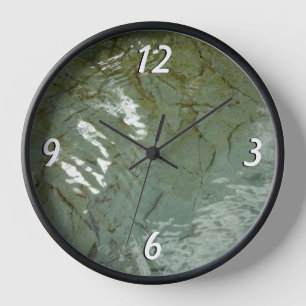 Reloj Foto de naturaleza de roca cubierta de agua