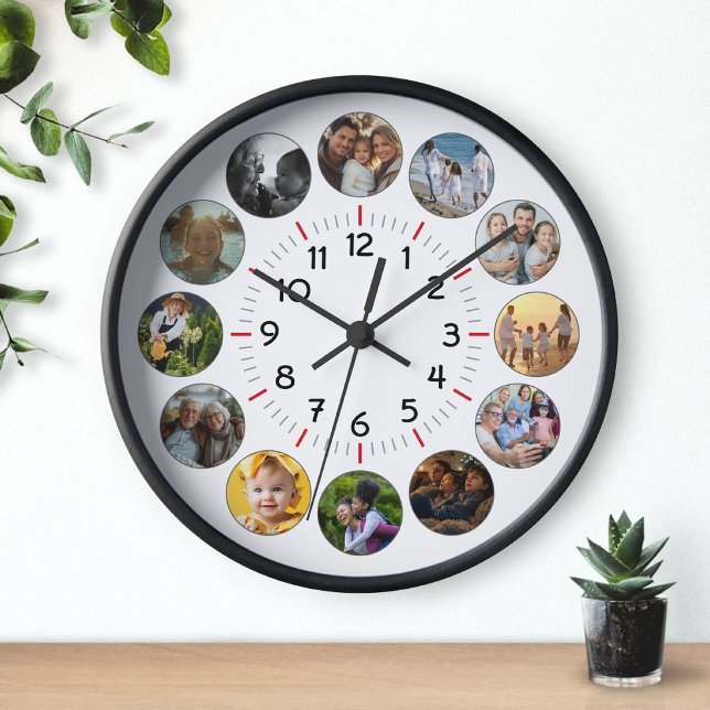 Reloj Foto personalizada de Family Dad Mom Children Frie (Subido por el creador)