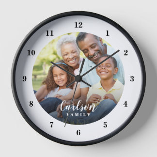 Reloj Foto personalizado y nombre familiar personalizado