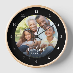 Reloj Foto personalizado y nombre familiar personalizado