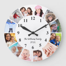 Reloj fotográfico familiar personalizado - Reloj p