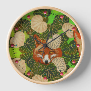RELOJ FOX ROJA ENTRE LAS HOJAS VERDES Y LA FUGA