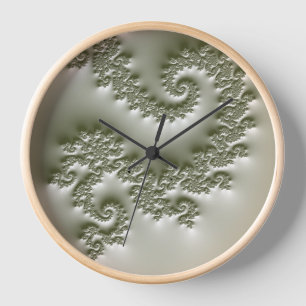 Reloj Fractal verde pálido