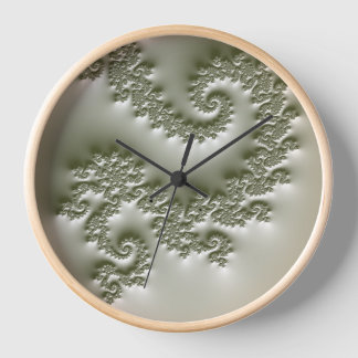 Reloj Fractal verde pálido