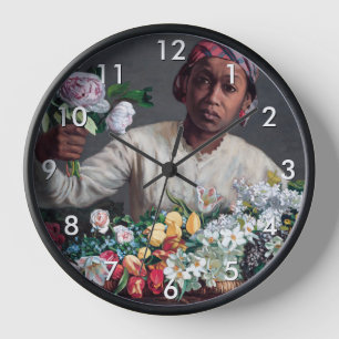 Reloj Frederic Bazille - Mujer joven con peonías
